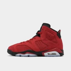 Nike Big Kids' Air Jordan Retro 6 Basketball Shoes Varsity Red/Varsity Red/Black - 384665 600