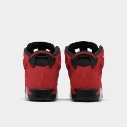 Nike Big Kids' Air Jordan Retro 6 Basketball Shoes Varsity Red/Varsity Red/Black - 384665 600 -Nike Women Shop 384665 600 P4