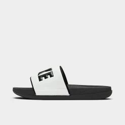 Women's Nike OffCourt Slide Sandals Black/Black/Summit White - BQ4632 011