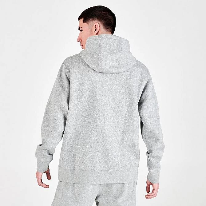 Nike Sportswear Club Fleece Full-Zip Hoodie Dark Grey Heather/Matte Silver/White - BV2645 063 4 Nike Sportswear Club Fleece Full-Zip Hoodie Dark Grey Heather/Matte Silver/White - BV2645 063 - Image 4