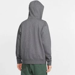 Nike Sportswear Club Fleece Full-Zip Hoodie Charcoal Heather/Anthracite/White - BV2645 071 -Nike Women Shop BV2645 071 M3