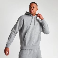 Nike Sportswear Club Fleece Embroidered Hoodie Dark Grey Heather/Matte Silver/White - BV2654 063 -Nike Women Shop BV2654 063 M3