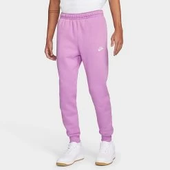 Nike Sportswear Club Fleece Cuffed Jogger Pants Violet Shock/Violet Shock/White - BV2671 591