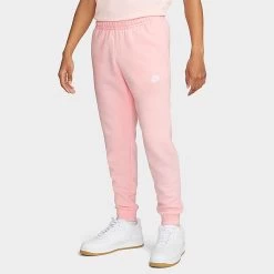 Nike Sportswear Club Fleece Cuffed Jogger Pants Pink Bloom/Pink Bloom/White - BV2671 686