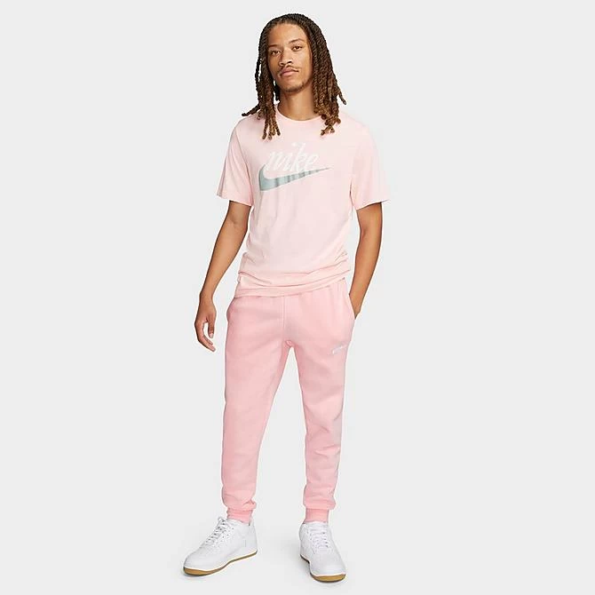 Nike Sportswear Club Fleece Cuffed Jogger Pants Pink Bloom/Pink Bloom/White - BV2671 686 2 Nike Sportswear Club Fleece Cuffed Jogger Pants Pink Bloom/Pink Bloom/White - BV2671 686 - Image 2