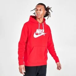Nike Sportswear Club Fleece Hoodie University Red/White/White - BV2973 657 -Nike Women Shop BV2973 657 M3