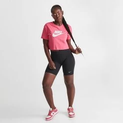 Women's Nike Sportswear Essential Cropped T-Shirt Sea Coral - BV6175 894 -Nike Women Shop BV6175 894 M3