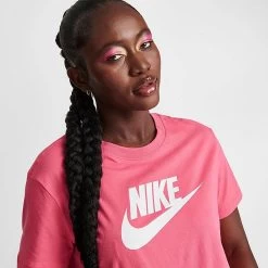 Women's Nike Sportswear Essential Cropped T-Shirt Sea Coral - BV6175 894 -Nike Women Shop BV6175 894 M6