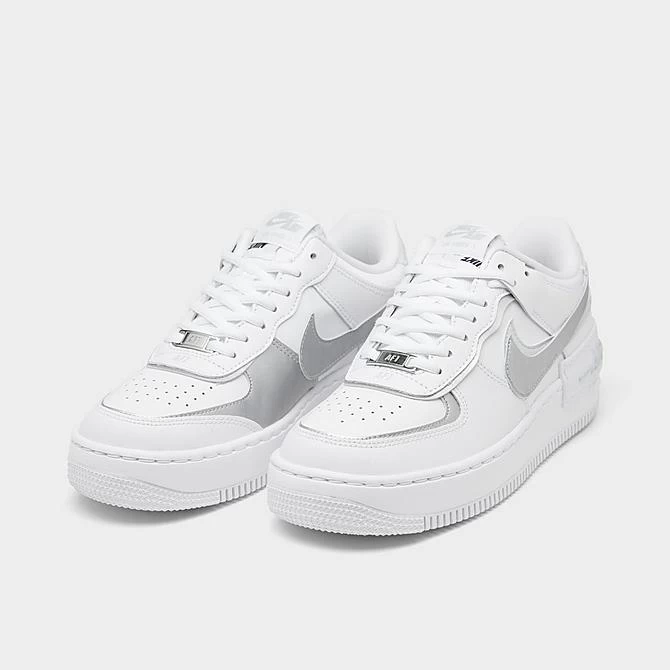 Women's Nike Air Force 1 Shadow Casual Shoes White/Metallic Silver/Pure Platinum - CI0919W 119 2 Women's Nike Air Force 1 Shadow Casual Shoes White/Metallic Silver/Pure Platinum - CI0919W 119 - Image 2