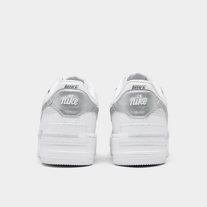 Women's Nike Air Force 1 Shadow Casual Shoes White/Metallic Silver/Pure Platinum - CI0919W 119 4 Women's Nike Air Force 1 Shadow Casual Shoes White/Metallic Silver/Pure Platinum - CI0919W 119 - Image 4