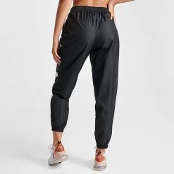 Women's Nike Sportswear Essential Woven Jogger Pants Black/White/White - CJ7346 010 -Nike Women Shop CJ7346 010 M4