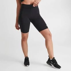 Women's Nike Sportswear Essential Mid-Rise 10 Inch Bike Shorts Black - CZ8526 010 -Nike Women Shop CZ8526 010 M3