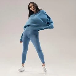 Women's Nike Sportswear Essential Mid-Rise Cropped Leggings Noise Aqua - CZ8532 440 -Nike Women Shop CZ8532 440 M3