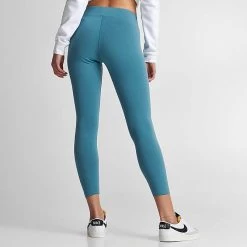Women's Nike Sportswear Essential Mid-Rise Cropped Leggings Noise Aqua - CZ8532 440 -Nike Women Shop CZ8532 440 M4