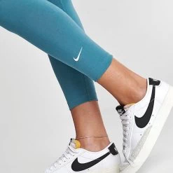 Women's Nike Sportswear Essential Mid-Rise Cropped Leggings Noise Aqua - CZ8532 440 -Nike Women Shop CZ8532 440 M5