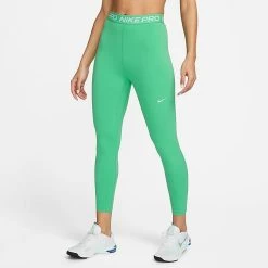 Women's Nike Pro 365 High-Waisted Cropped Leggings Spring Green/White - DA0483 363