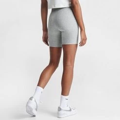 Women's Nike Sportswear Essential Mid-Rise 10 Inch Bike Shorts Dark Grey Heather - DB3905 063 -Nike Women Shop DB3905 063 M4