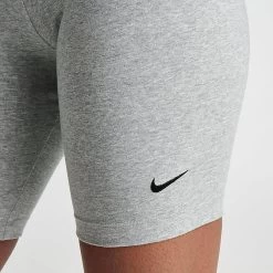 Women's Nike Sportswear Essential Mid-Rise 10 Inch Bike Shorts Dark Grey Heather - DB3905 063 -Nike Women Shop DB3905 063 M5