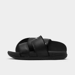 Women's Nike Offcourt Duo Slide Sandals Black/Black/White - DC0496 001
