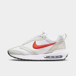 Women's Nike Air Max Dawn Casual Shoes White/Picante Red/Light Bone/Black - DC4068 101