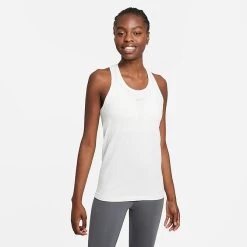 Women's Nike Dri-FIT ADV Aura Slim FIt Tank Top White/Reflective Silver - DD0585 100