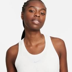 Women's Nike Dri-FIT ADV Aura Slim FIt Tank Top White/Reflective Silver - DD0585 100 -Nike Women Shop DD0585 100 M4