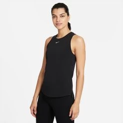 Women's Nike Dri-FIT One Luxe Standard-Fit Tank Black/Reflective Silver - DD0615 010
