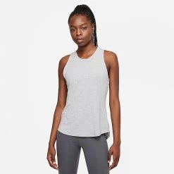 Women's Nike Dri-FIT One Luxe Standard-Fit Tank Particle Grey/Heather - DD0615 073