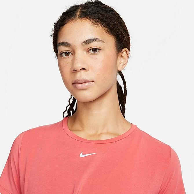 Women's Nike Dri-FIT One Luxe Twist Standard Fit Short-Sleeve Shirt Adobe/Reflective Silver - DD4921 655 4 Women's Nike Dri-FIT One Luxe Twist Standard Fit Short-Sleeve Shirt Adobe/Reflective Silver - DD4921 655 - Image 4