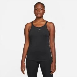 Women's Nike Dri-FIT One Luxe Strappy Tank Black/Reflective Silver - DD4931 010