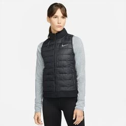 Women's Nike Therma-FIT Synthetic Fill Full-Zip Vest Black/Reflective Silver - DD6084 010
