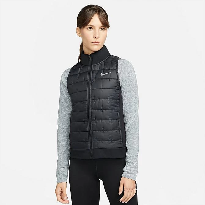 Women's Nike Therma-FIT Synthetic Fill Full-Zip Vest Black/Reflective Silver - DD6084 010
