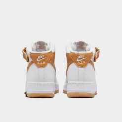 Women's Nike Air Force 1 '07 Mid Casual Shoes Summit White/Desert Ochre/Summit White/White - DD9625 102 -Nike Women Shop DD9625 102 P4