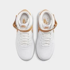 Women's Nike Air Force 1 '07 Mid Casual Shoes Summit White/Desert Ochre/Summit White/White - DD9625 102 -Nike Women Shop DD9625 102 P5
