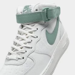 Women's Nike Air Force 1 '07 Mid Casual Shoes Summit White/Mineral/Sail - DD9625 103 -Nike Women Shop DD9625 103 P3