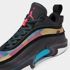 Nike Air Jordan XXXVI Low Basketball Shoes Black/Washed Teal/Vivid Sulfur/Rush Pink - DH0833 063 -Nike Women Shop DH0833 063 P3