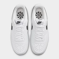 Women's Nike Court Vision Low Next Nature Casual Shoes White/Black/White - DH3158 101 -Nike Women Shop DH3158 101 P5