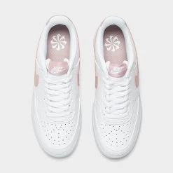Women's Nike Court Vision Low Next Nature Casual Shoes White/Pink Oxford - DH3158 102 -Nike Women Shop DH3158 102 P5