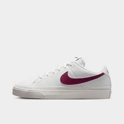 Women's Nike Court Legacy Next Nature Casual Shoes Summit White/Rosewood/Sail/Pearl Pink/Black - DH3161 106