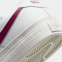 Women's Nike Court Legacy Next Nature Casual Shoes Summit White/Rosewood/Sail/Pearl Pink/Black - DH3161 106 -Nike Women Shop DH3161 106 P3
