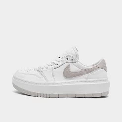 Nike Women's Air Jordan Retro 1 Elevate Low Casual Shoes White/Neutral Grey/White - DH7004 110