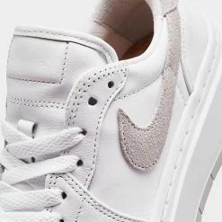 Nike Women's Air Jordan Retro 1 Elevate Low Casual Shoes White/Neutral Grey/White - DH7004 110 -Nike Women Shop DH7004 110 P3