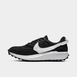 Women's Nike Waffle Debut Casual Shoes Black/Orange/Clear/White - DH9523 002