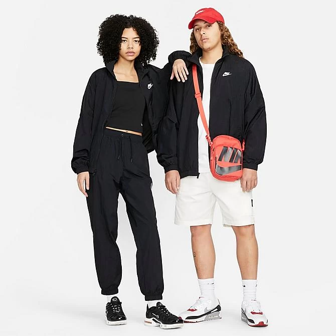 Women's Nike Sportswear Essential Windrunner Woven Jacket Black/Black/White - DM6185 010 3 Women's Nike Sportswear Essential Windrunner Woven Jacket Black/Black/White - DM6185 010 - Image 3
