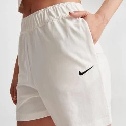 Women's Nike Sportswear Jersey Shorts Sail/Black - DM6728 133 -Nike Women Shop DM6728 133 M5