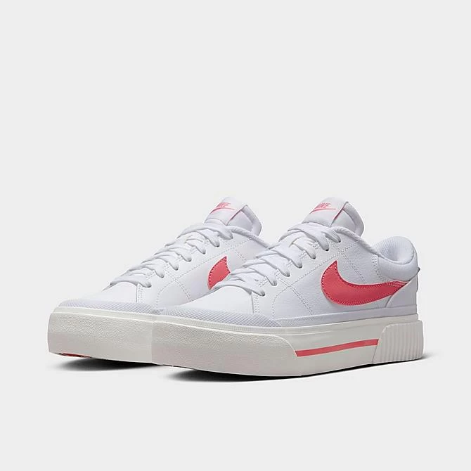 Women's Nike Court Legacy Lift Casual Shoes White/Summit White/Coral Chalk/Sea Coral - DM7590 102 2 Women's Nike Court Legacy Lift Casual Shoes White/Summit White/Coral Chalk/Sea Coral - DM7590 102 - Image 2
