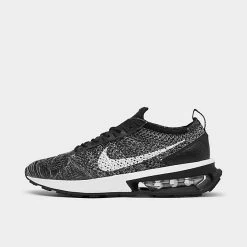 Women's Nike Air Max Flyknit Racer Casual Shoes Black/White - DM9073 001
