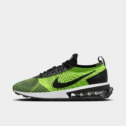 Women's Nike Air Max Flyknit Racer Casual Shoes Volt/White/Sequoia/Black - DM9073 700
