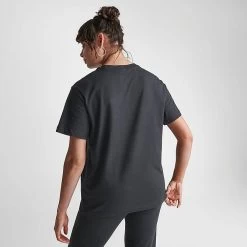 Women's Nike Sportswear Essential T-Shirt Black/White - DN5697 010 -Nike Women Shop DN5697 010 M4