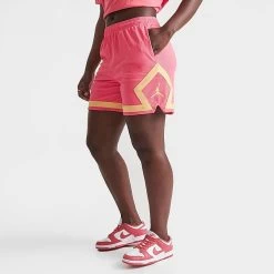 Nike Women's Jordan Heritage Diamond Shorts Sea Coral/Celestial Gold - DO5032 894